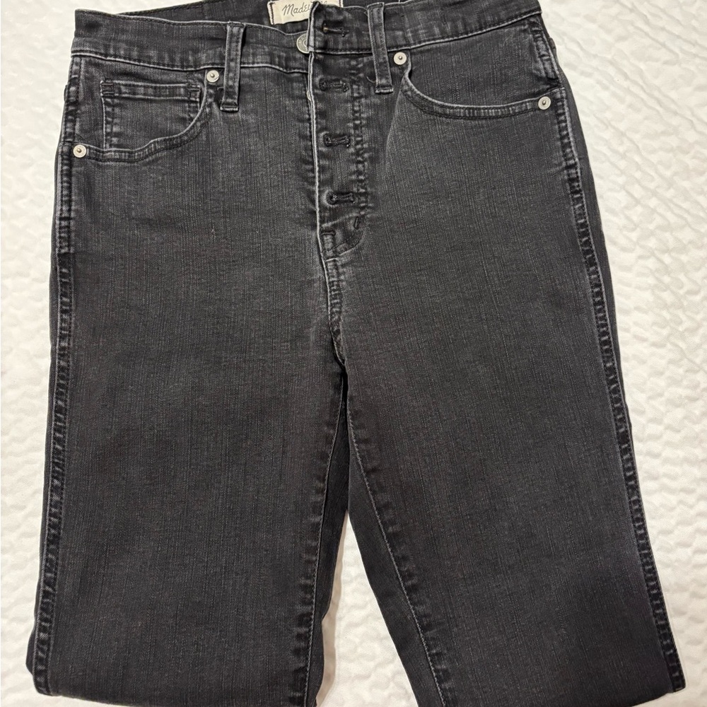 MADEWELL women’s 10” high rise skinny gray denim jeans 27